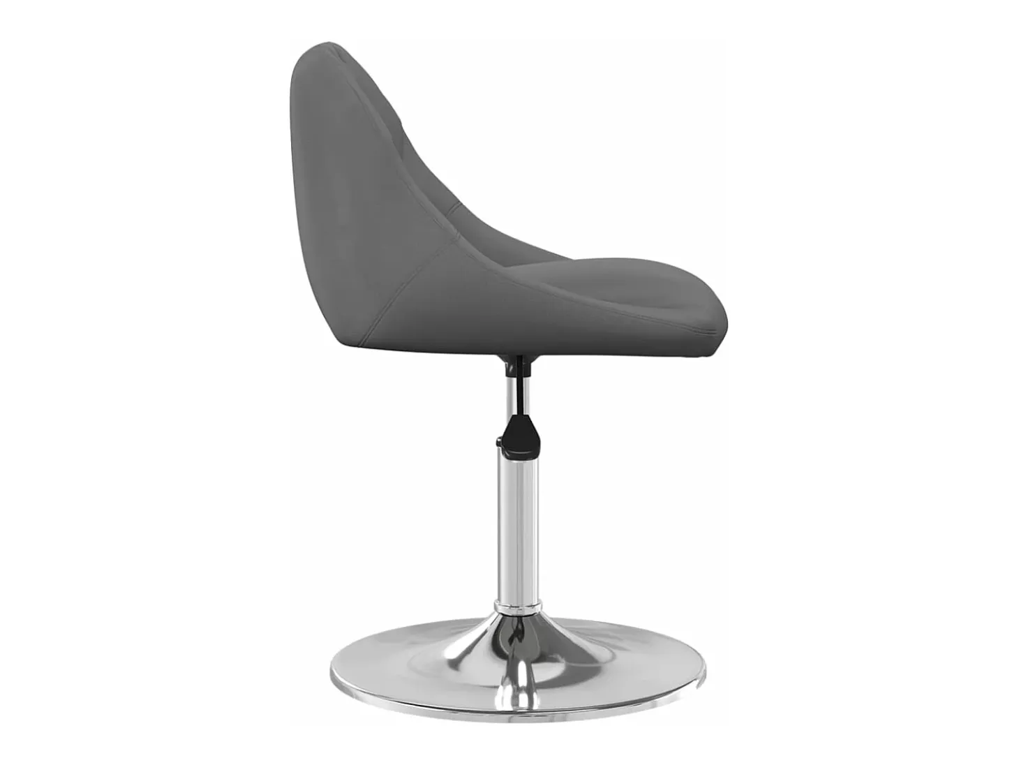 Sillas de comedor giratorias 2 unidades terciopelo gris oscuro