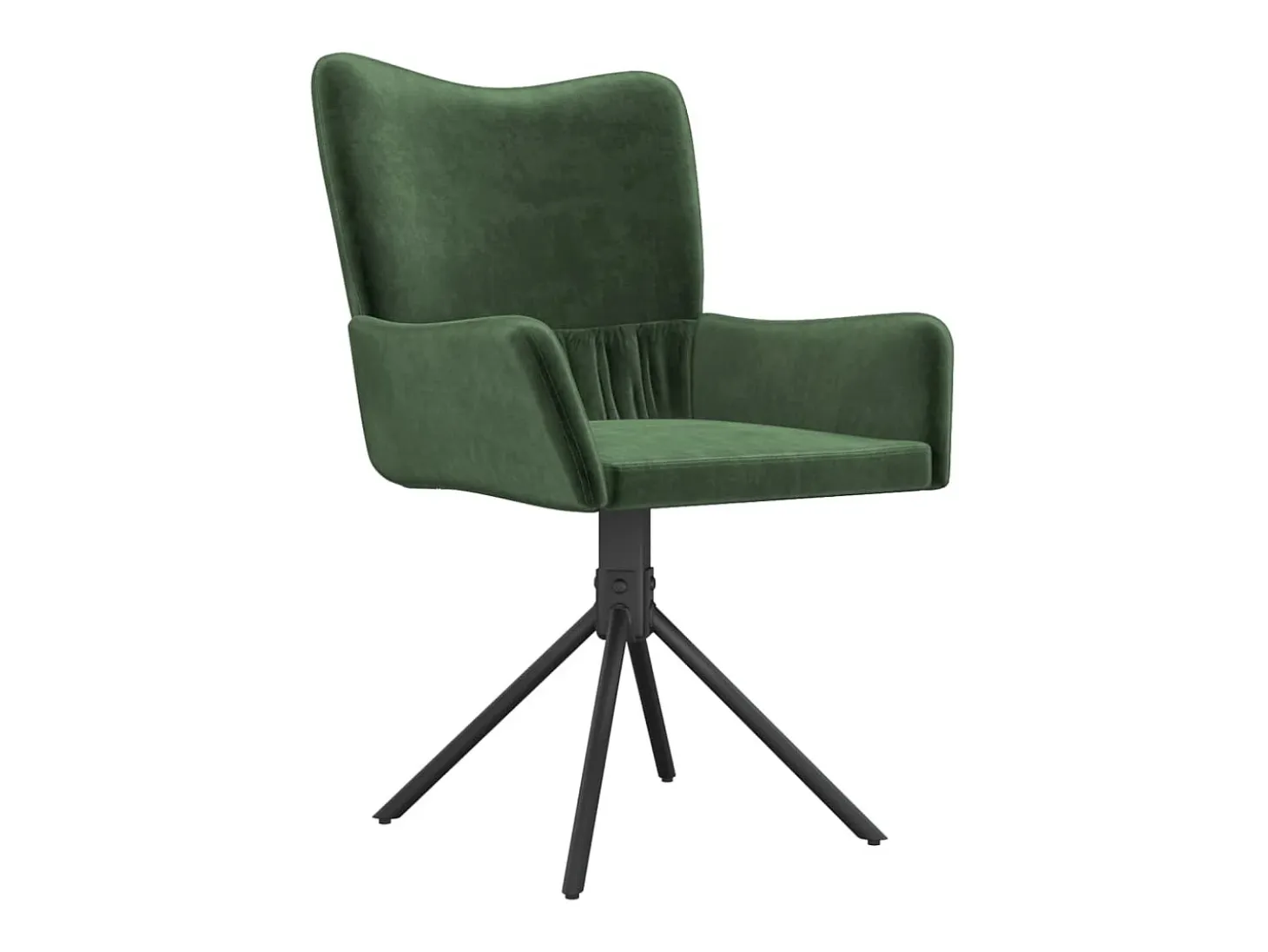 Sillas de comedor giratorias 2 unidades terciopelo verde oscuro