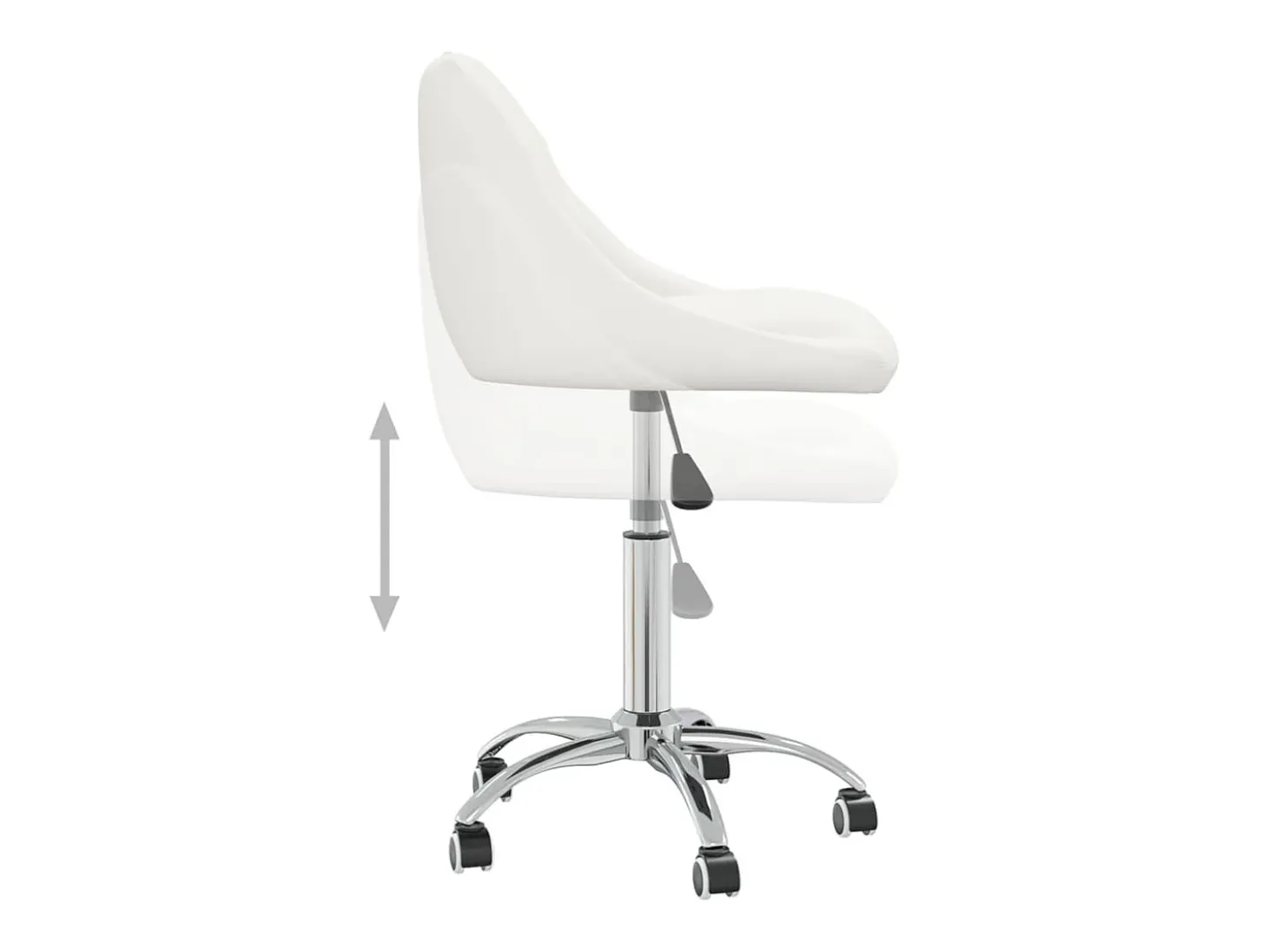 Sillas de comedor giratorias 4 unidades cuero sintético blanco