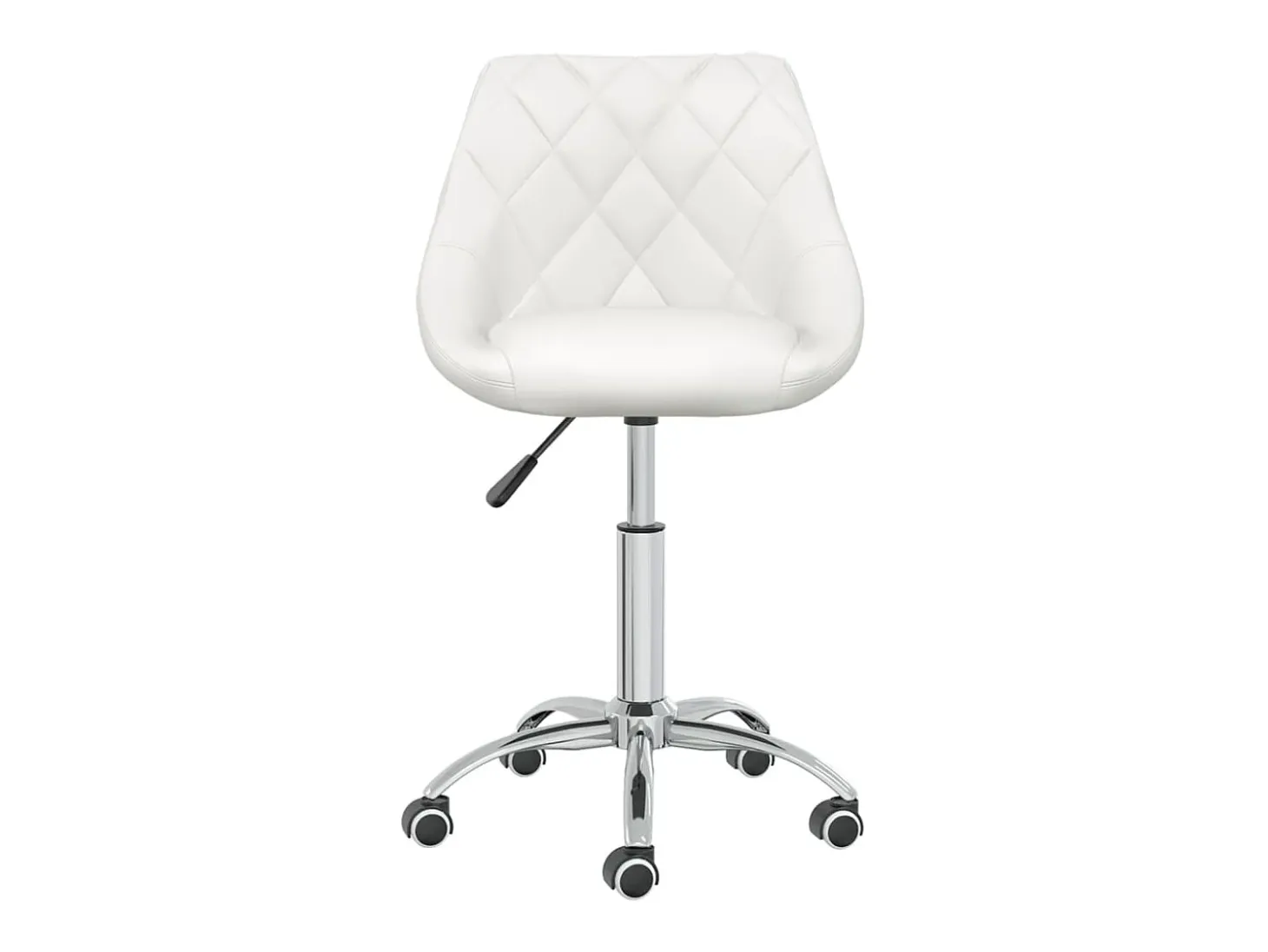 Sillas de comedor giratorias 6 unidades cuero sintético blanco