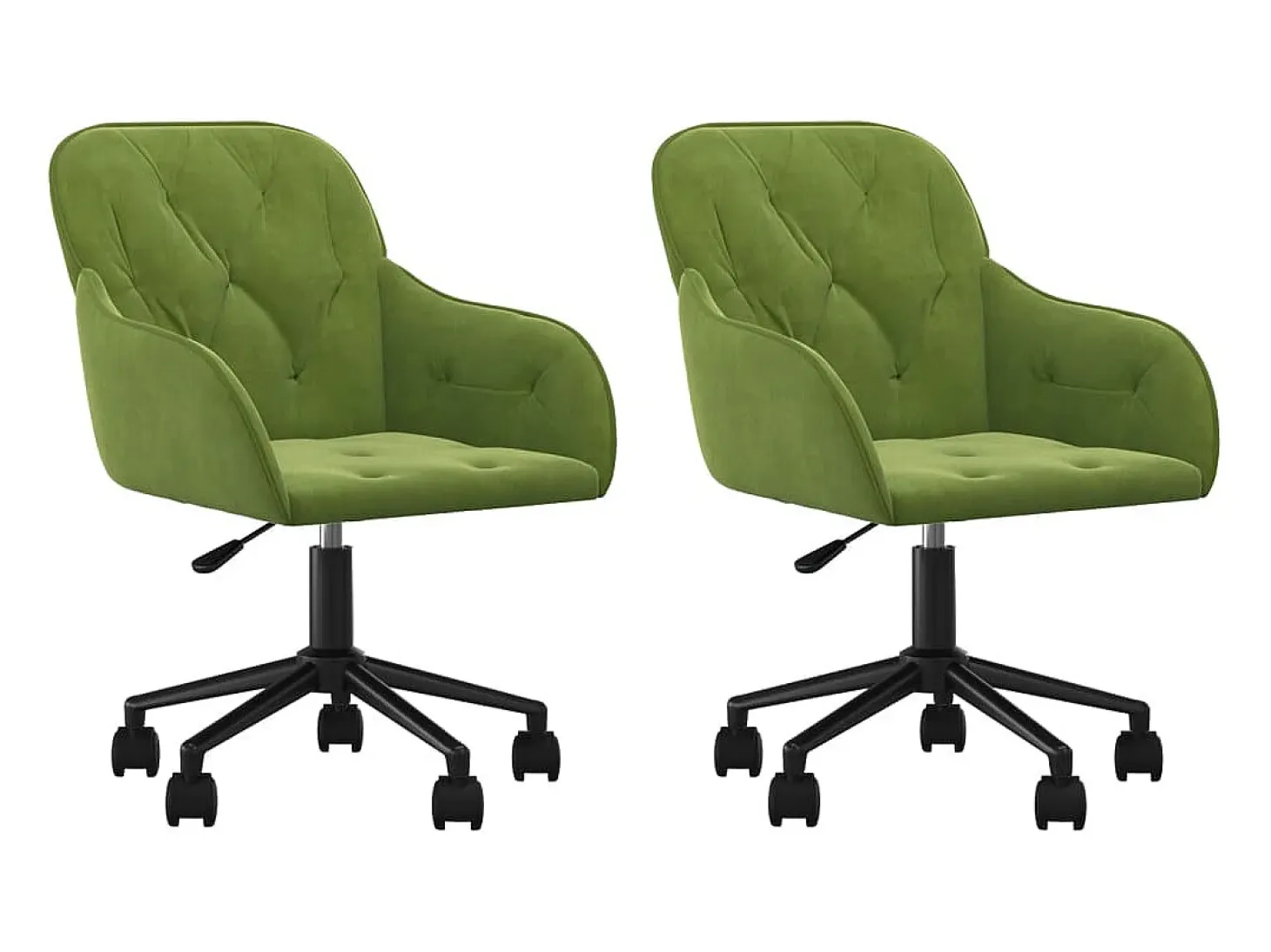Sillas de comedor giratorias 2 unidades terciopelo verde claro