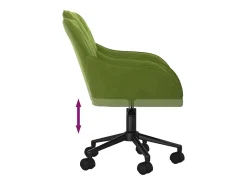 Sillas de comedor giratorias 2 unidades terciopelo verde claro