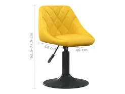Sillas de comedor giratorias 6 unidades terciopelo amarillo mostaza