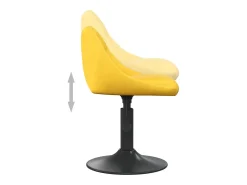 Sillas de comedor giratorias 6 unidades terciopelo amarillo mostaza
