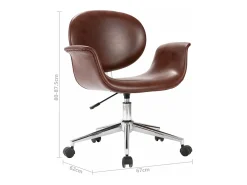 Sillas de comedor giratorias 6 unidades cuero sintético marrón