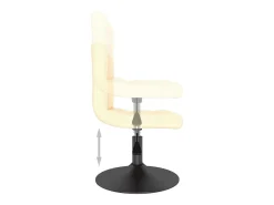 Sillas de comedor giratorias 2 unidades terciopelo crema