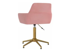 Sillas de comedor giratorias 2 unidades terciopelo rosa