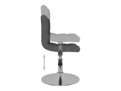Sillas de comedor giratorias 6 unidades tela gris oscuro