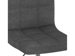 Sillas de comedor giratorias 6 unidades tela gris oscuro
