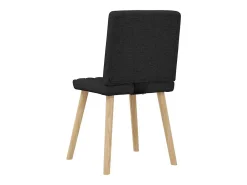Sillas de comedor giratorias 6 unidades tela negras