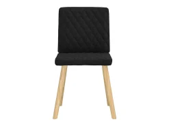 Sillas de comedor giratorias 6 unidades tela negras
