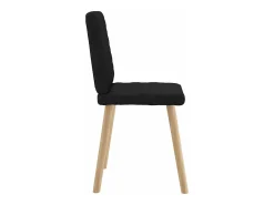 Sillas de comedor giratorias 6 unidades tela negras
