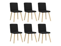 Sillas de comedor giratorias 6 unidades tela negras