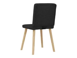 Sillas de comedor giratorias 6 unidades tela negras