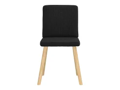 Sillas de comedor giratorias 6 unidades tela negras