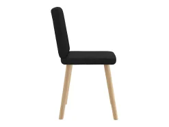 Sillas de comedor giratorias 6 unidades tela negras