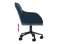 Sillas de comedor giratorias 2 unidades terciopelo azul