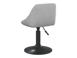 Sillas de comedor giratorias 2 unidades de terciopelo gris claro
