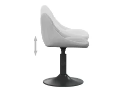 Sillas de comedor giratorias 2 unidades de terciopelo gris claro