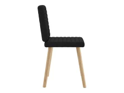 Sillas de comedor giratorias 6 unidades tela negras