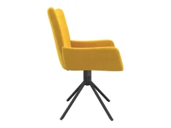 Sillas de comedor giratorias 2 unidades terciopelo amarillo