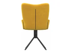 Sillas de comedor giratorias 2 unidades terciopelo amarillo
