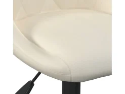 Sillas de comedor giratorias 6 unidades terciopelo crema