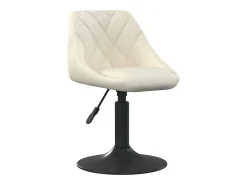 Sillas de comedor giratorias 6 unidades terciopelo crema