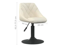 Sillas de comedor giratorias 6 unidades terciopelo crema