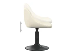 Sillas de comedor giratorias 6 unidades terciopelo crema