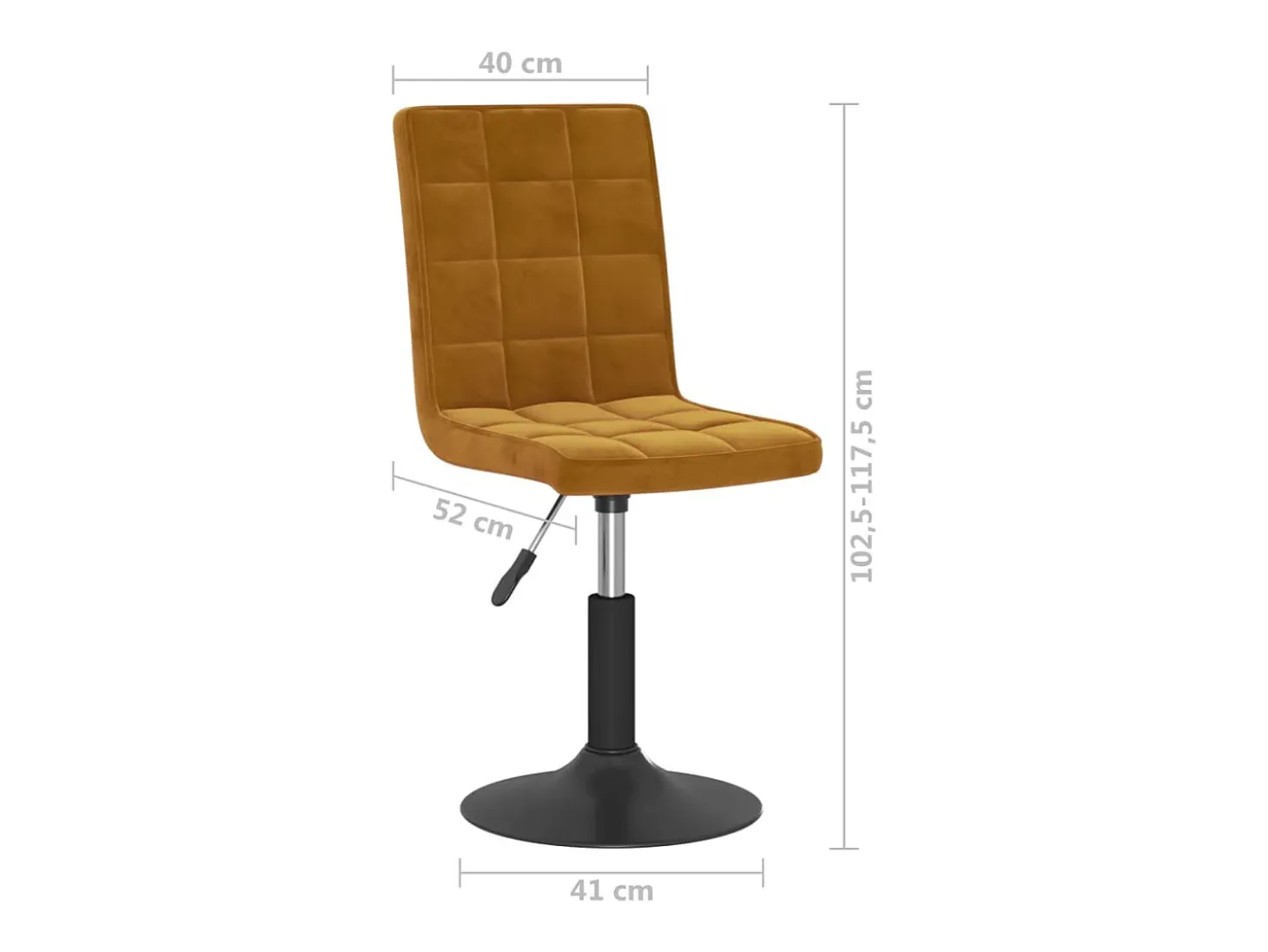 Sillas de comedor giratorias 4 unidades terciopelo marrón