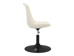Sillas de comedor giratorias 4 unidades terciopelo color crema