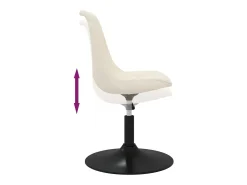 Sillas de comedor giratorias 4 unidades terciopelo color crema