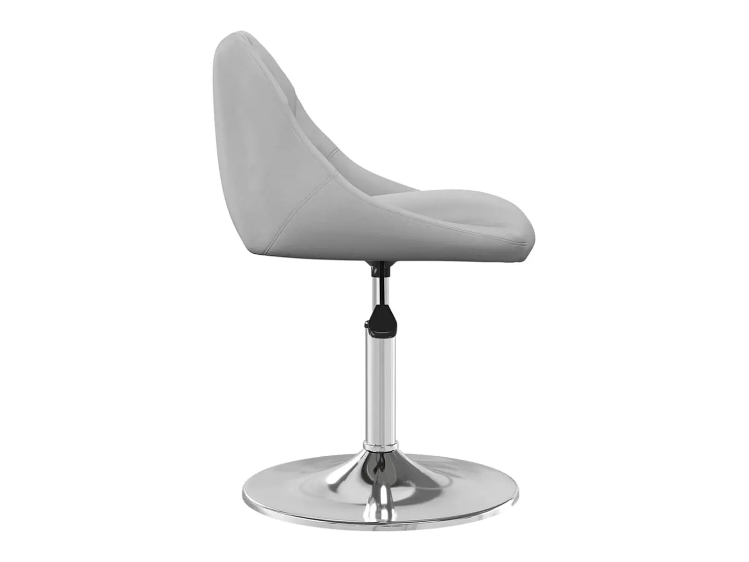 Sillas de comedor giratorias 4 unidades terciopelo gris claro