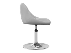 Sillas de comedor giratorias 2 uds de terciopelo gris claro