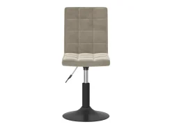 Sillas de comedor giratorias 2 unidades de terciopelo gris claro