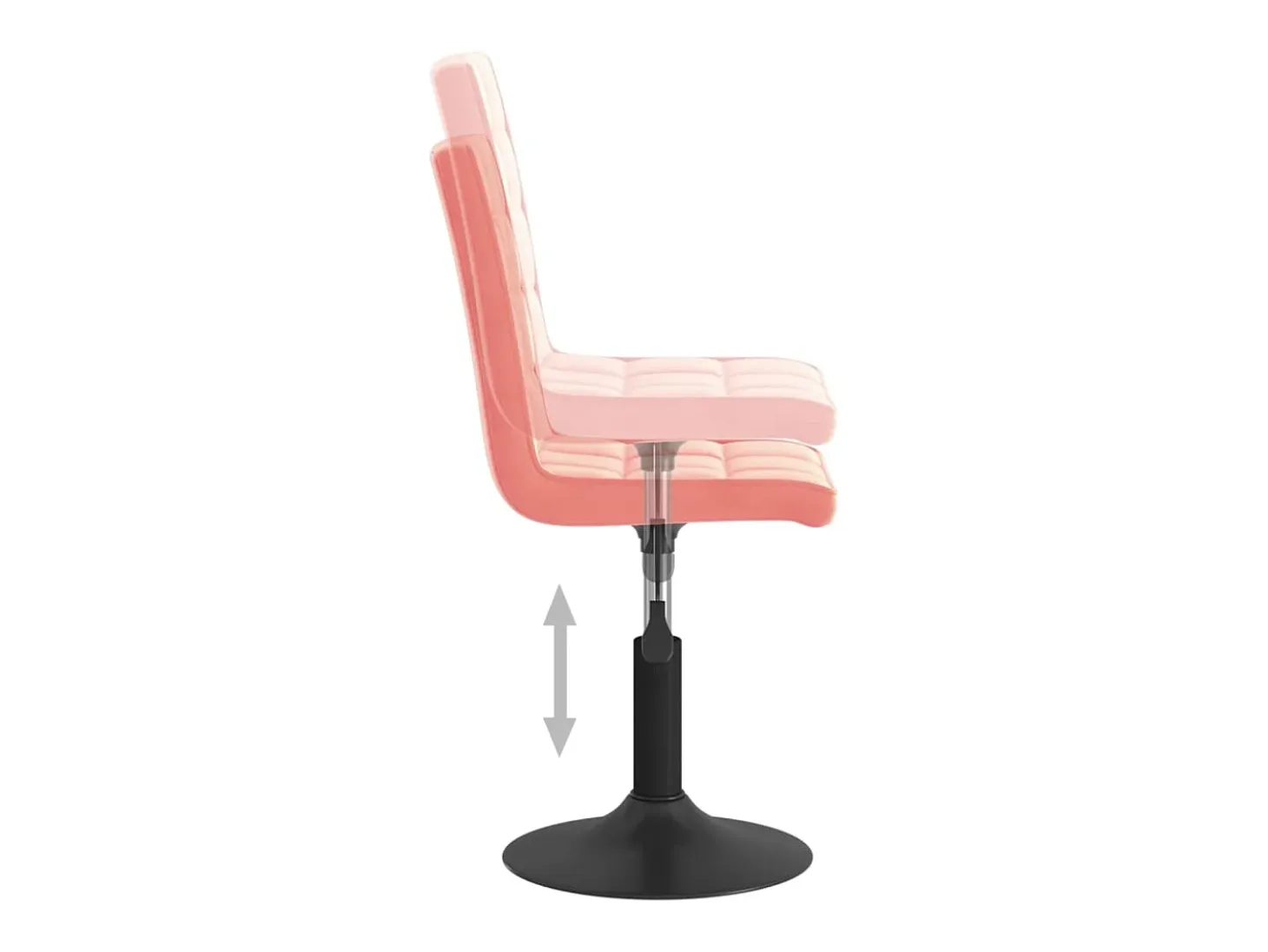 Sillas de comedor giratorias 2 unidades de terciopelo rosa