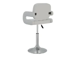 Sillas de comedor giratorias 2 unidades cuero sintético blanco