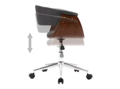 Sillas de comedor giratorias 4 uds tela gris
