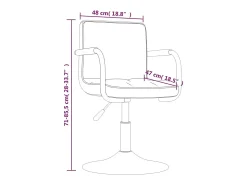 Sillas de comedor giratorias 2 unidades terciopelo negro