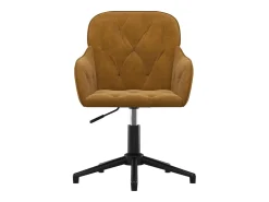 Sillas de comedor giratorias 2 unidades terciopelo marrón
