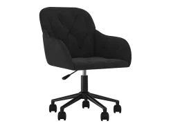 Sillas de comedor giratorias 2 unidades terciopelo negro