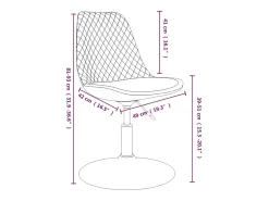 Sillas de comedor giratorias 4 unidades terciopelo gris claro