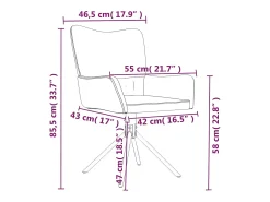 Sillas de comedor giratorias 2 unidades terciopelo rosa