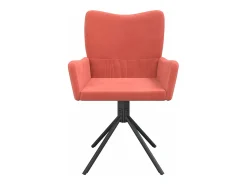 Sillas de comedor giratorias 2 unidades terciopelo rosa