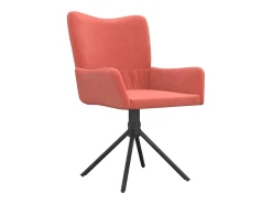 Sillas de comedor giratorias 2 unidades terciopelo rosa