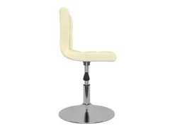 Sillas de comedor giratorias 4 unidades tela crema