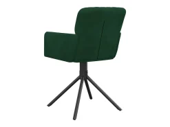 Sillas de comedor giratorias 2 unidades terciopelo verde oscuro