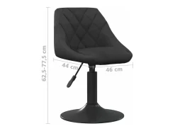 Sillas de comedor giratorias 4 unidades terciopelo negro
