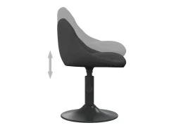 Sillas de comedor giratorias 4 unidades terciopelo negro